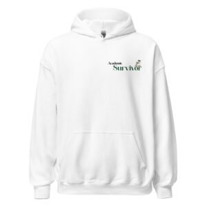 Academic Survivor Duck Hoodie – Graduation Season Sweatshirt, Senior Grad Gift, Cozy College Alumni Hoodie